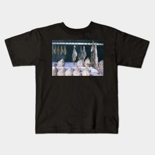 display of chickens and game birds - Gustave Caillebotte Kids T-Shirt